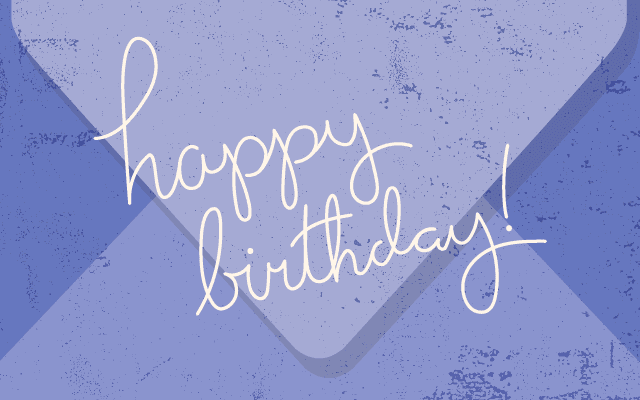 Happy birthday gift card design