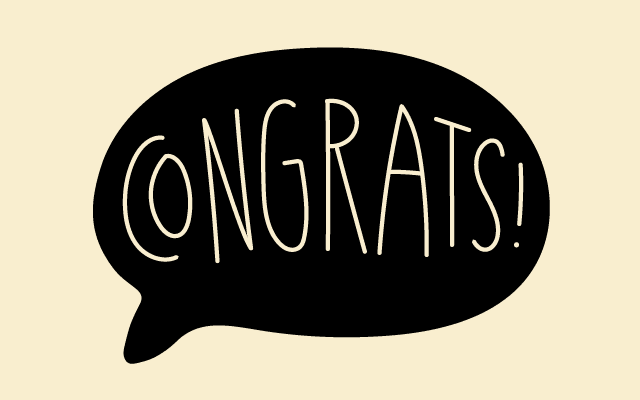 Congratulations gift card design